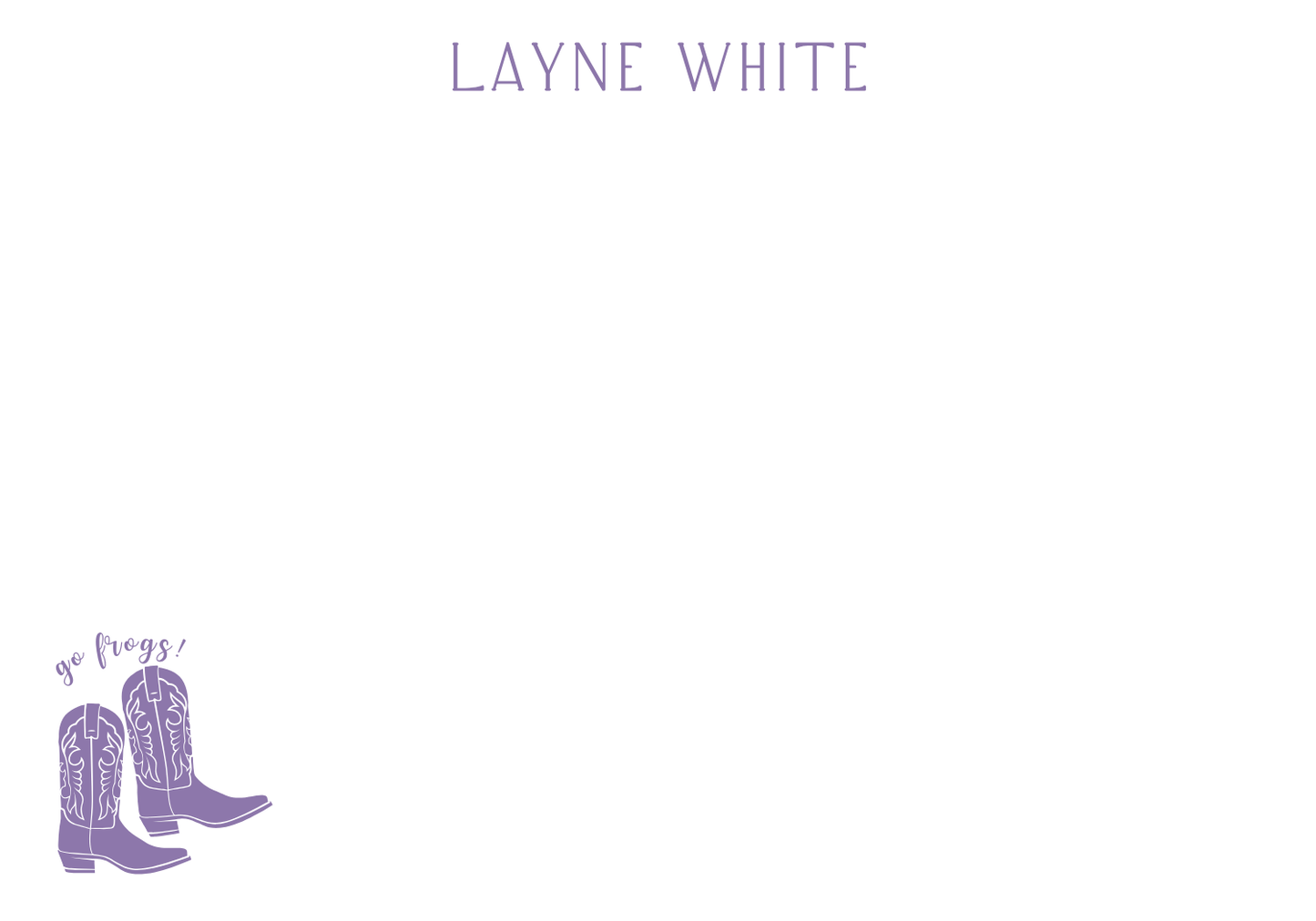 Personalized stationery set of 15 - 3.5x5in