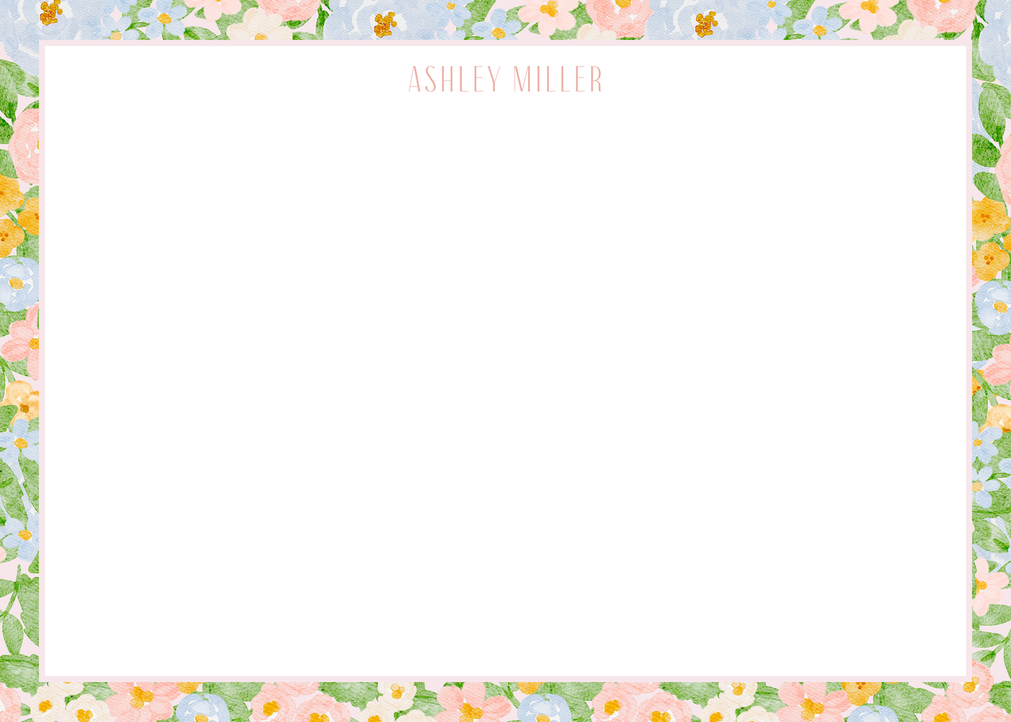 Personalized stationery set of 15 - 5x7