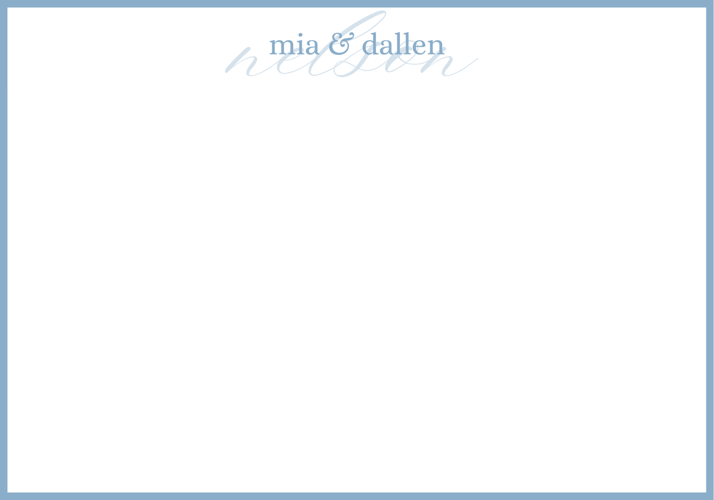 Personalized stationery set of 15 - 3.5x5in