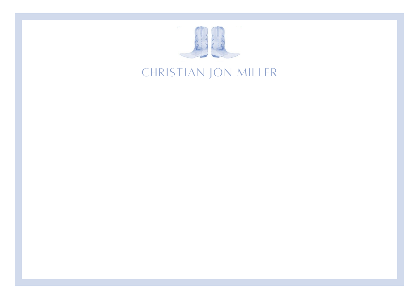 Personalized stationery set of 15 - 5x7