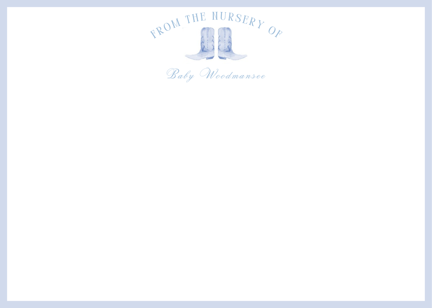 Personalized stationery set of 15 - 5x7