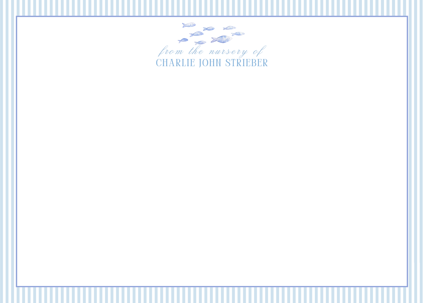 Personalized stationery set of 15 - 5x7