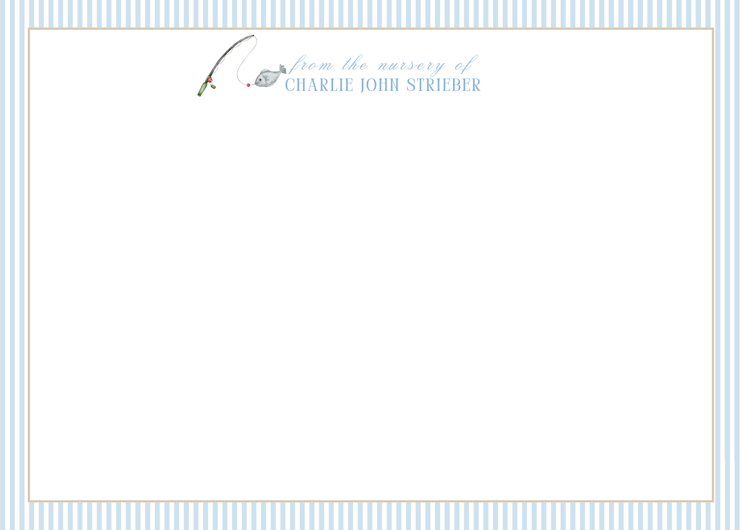 Personalized stationery set of 15 - 5x7