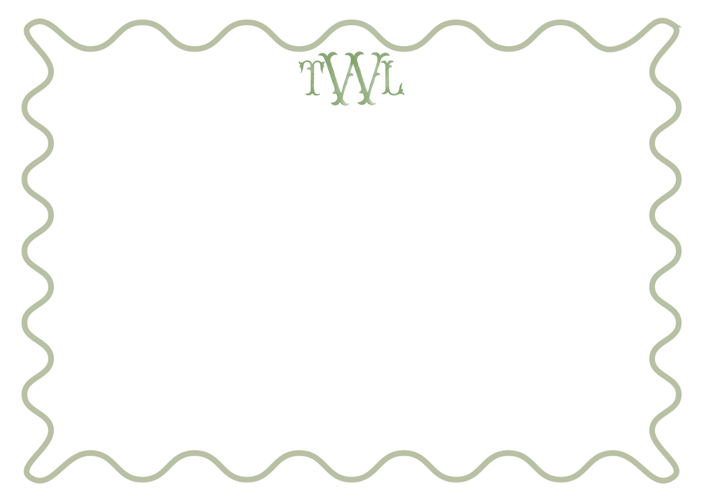Personalized stationery set of 15 - 5x7