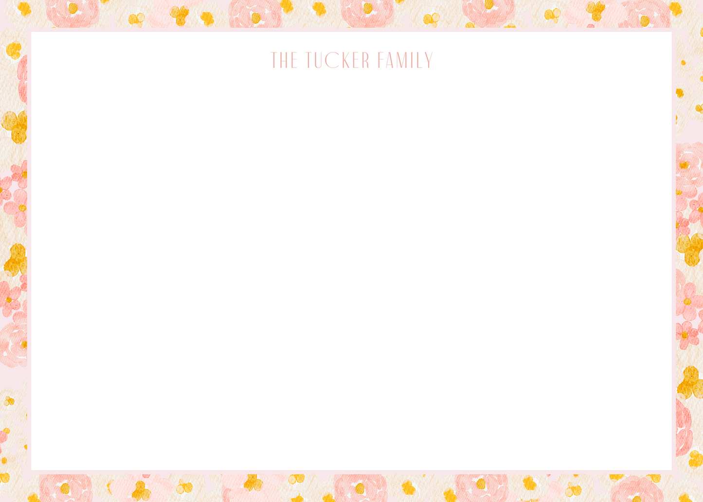 Personalized stationery set of 15 - 5x7