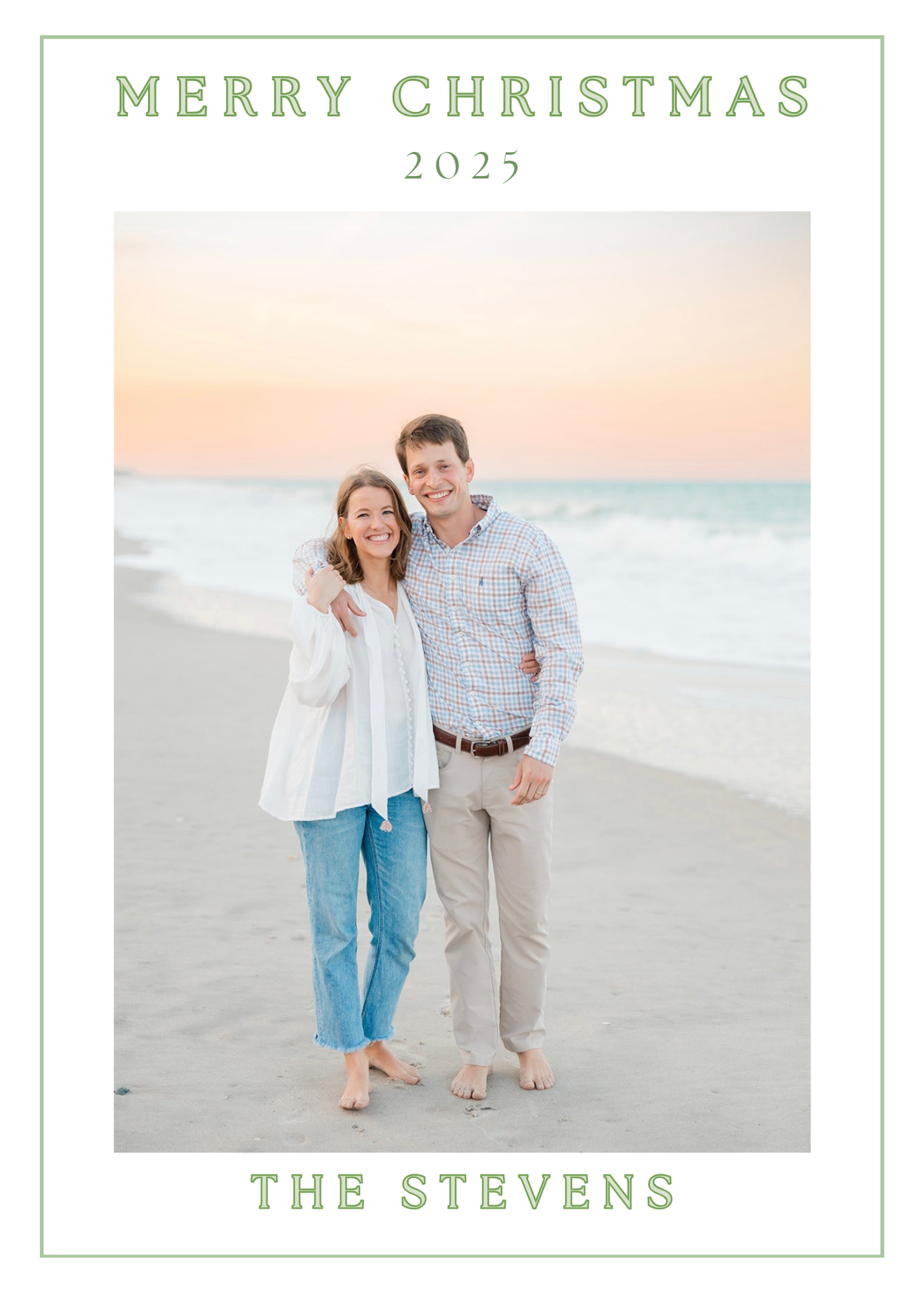 Green tone Christmas Cards