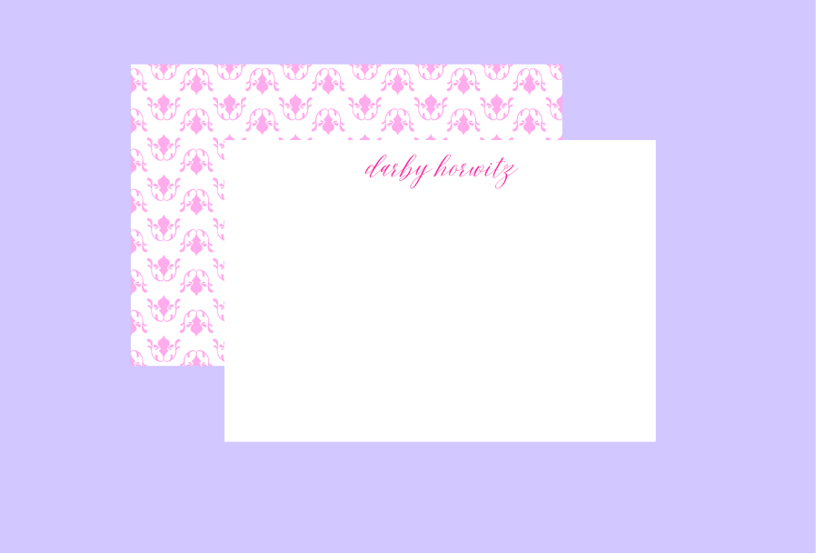 Personalized stationery set of 15 - 3.5x5in