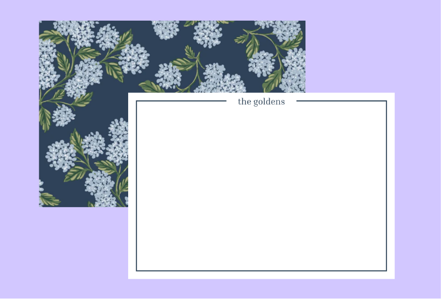 Personalized stationery set of 15 - 3.5x5in