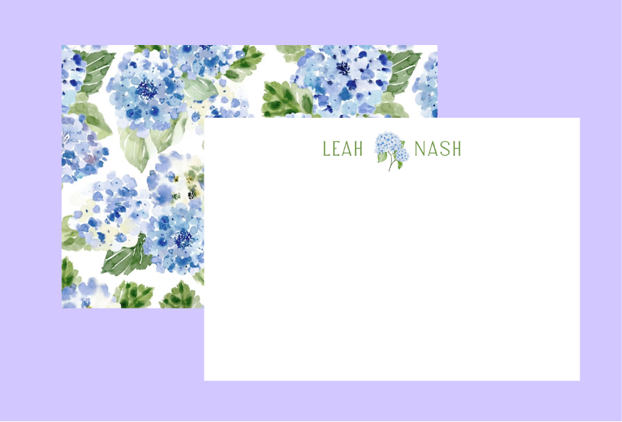Personalized stationery set of 15 - 3.5x5in