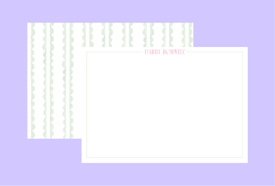 Personalized stationery set of 15 - 3.5x5in