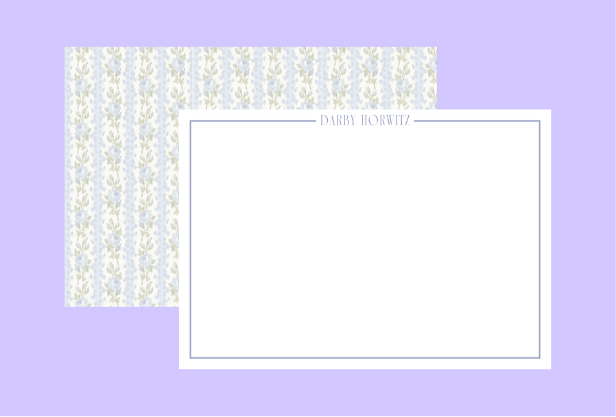 Personalized stationery set of 15 - 3.5x5in