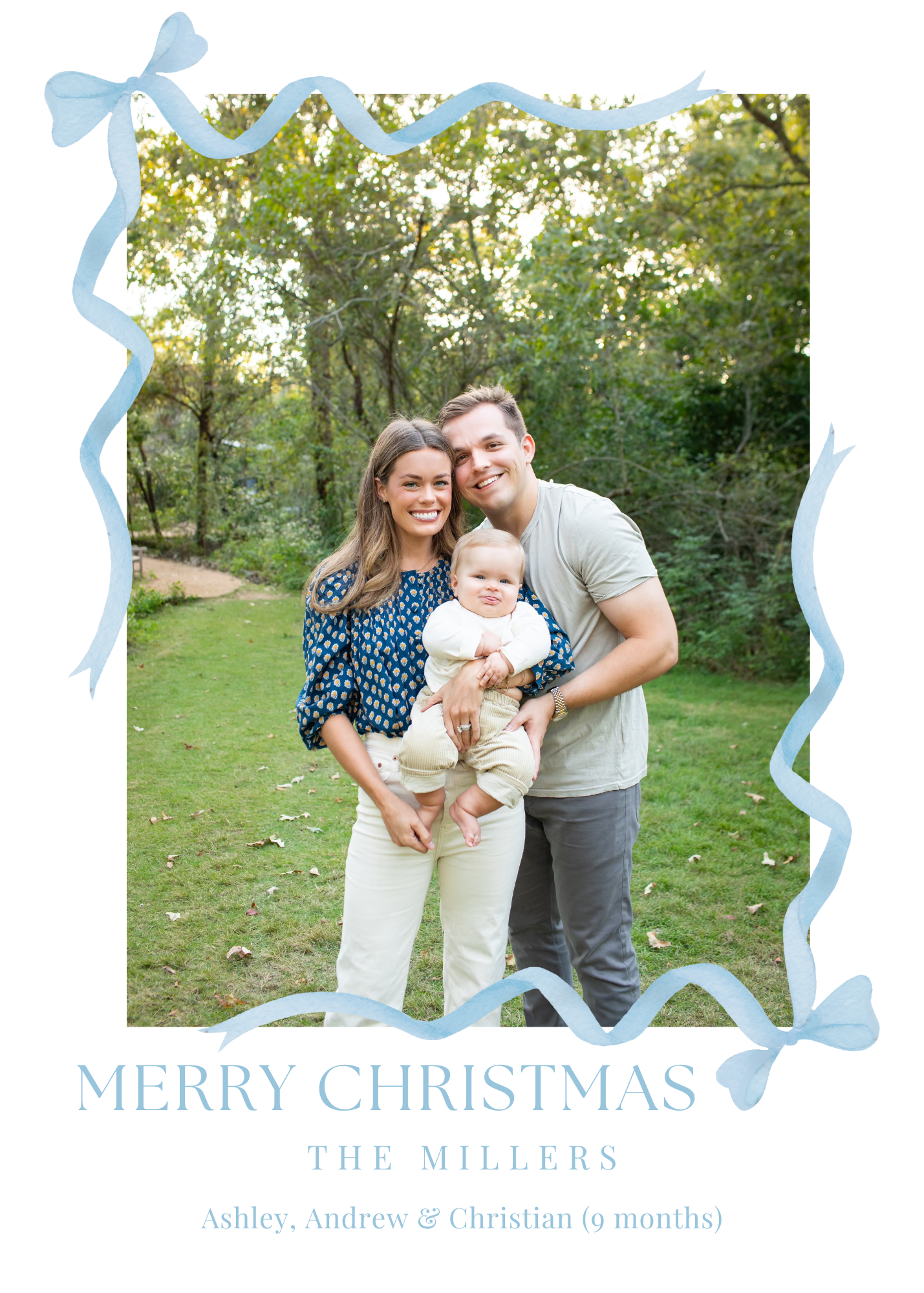 Blue Tone Christmas Cards