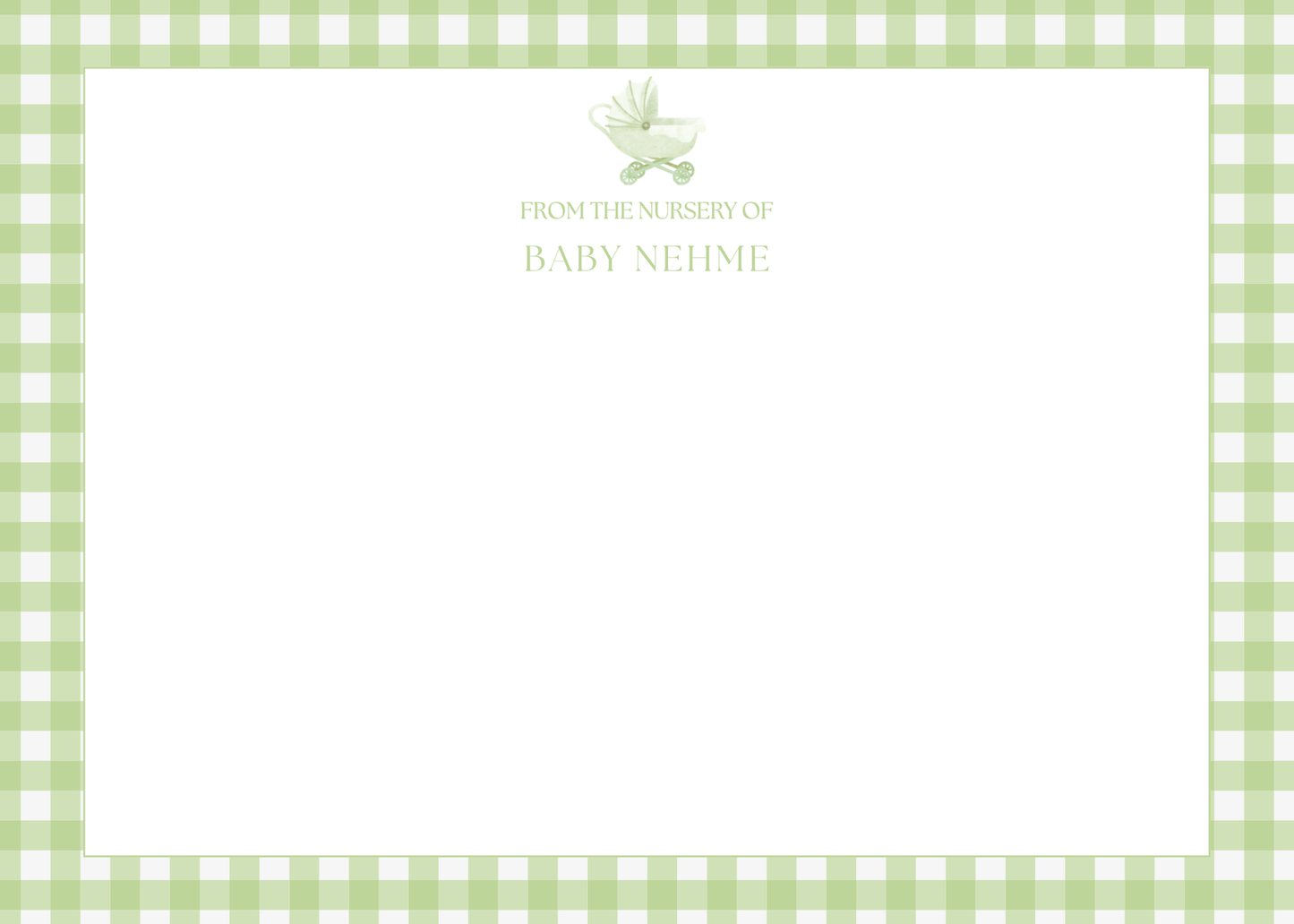 Personalized stationery set of 15 - 5x7