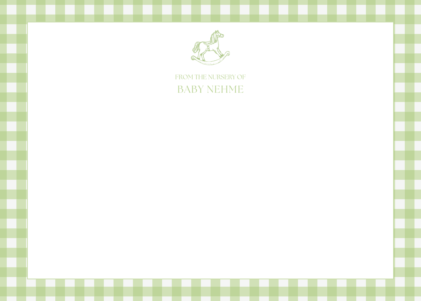 Personalized stationery set of 15 - 5x7