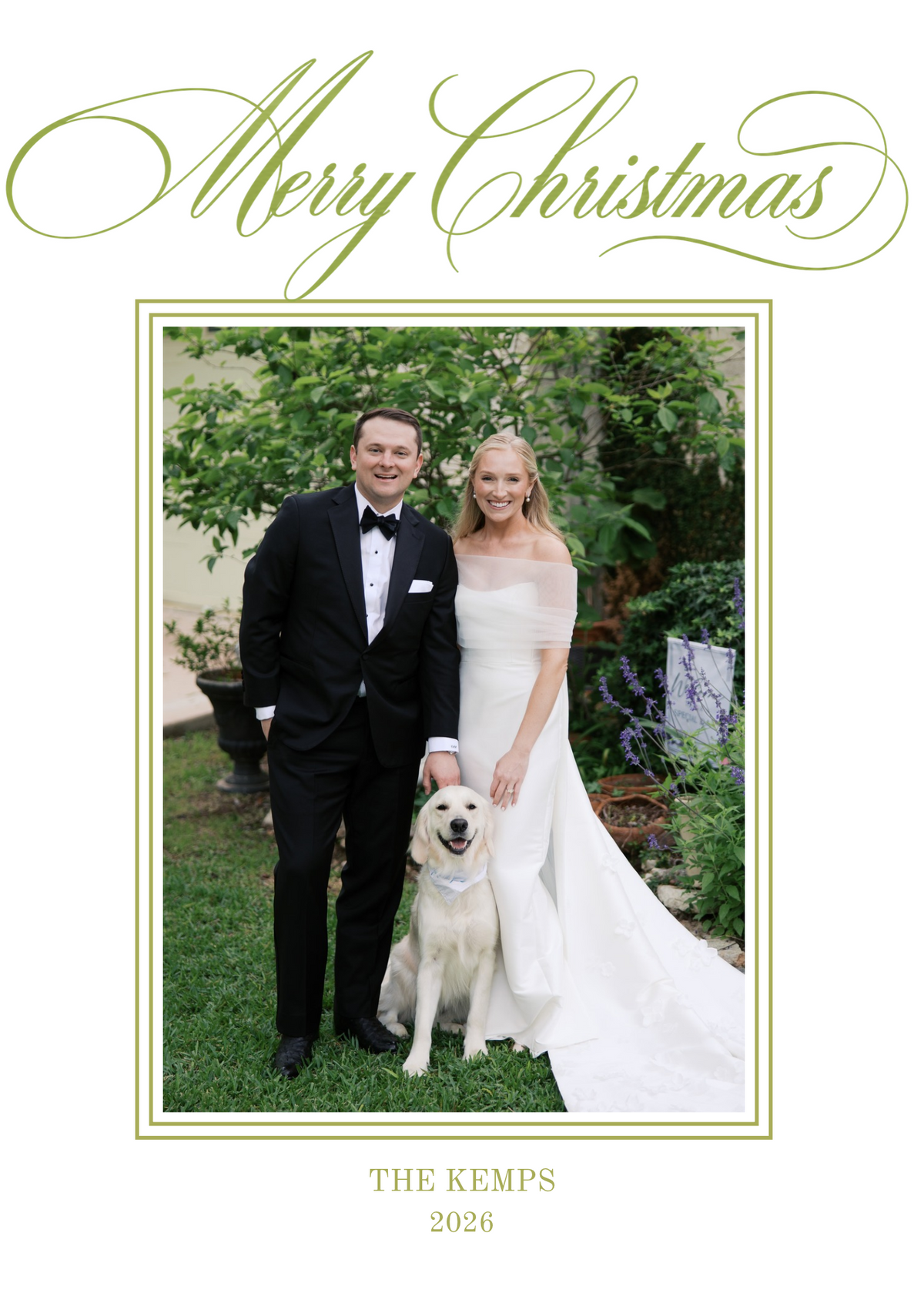Classic Script Christmas Card (Top)