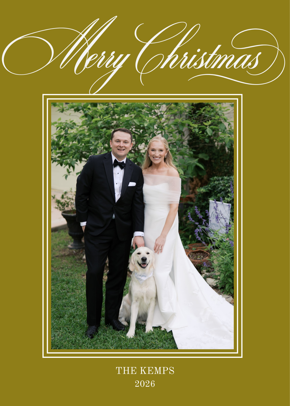 Classic Script Christmas Card (Top)