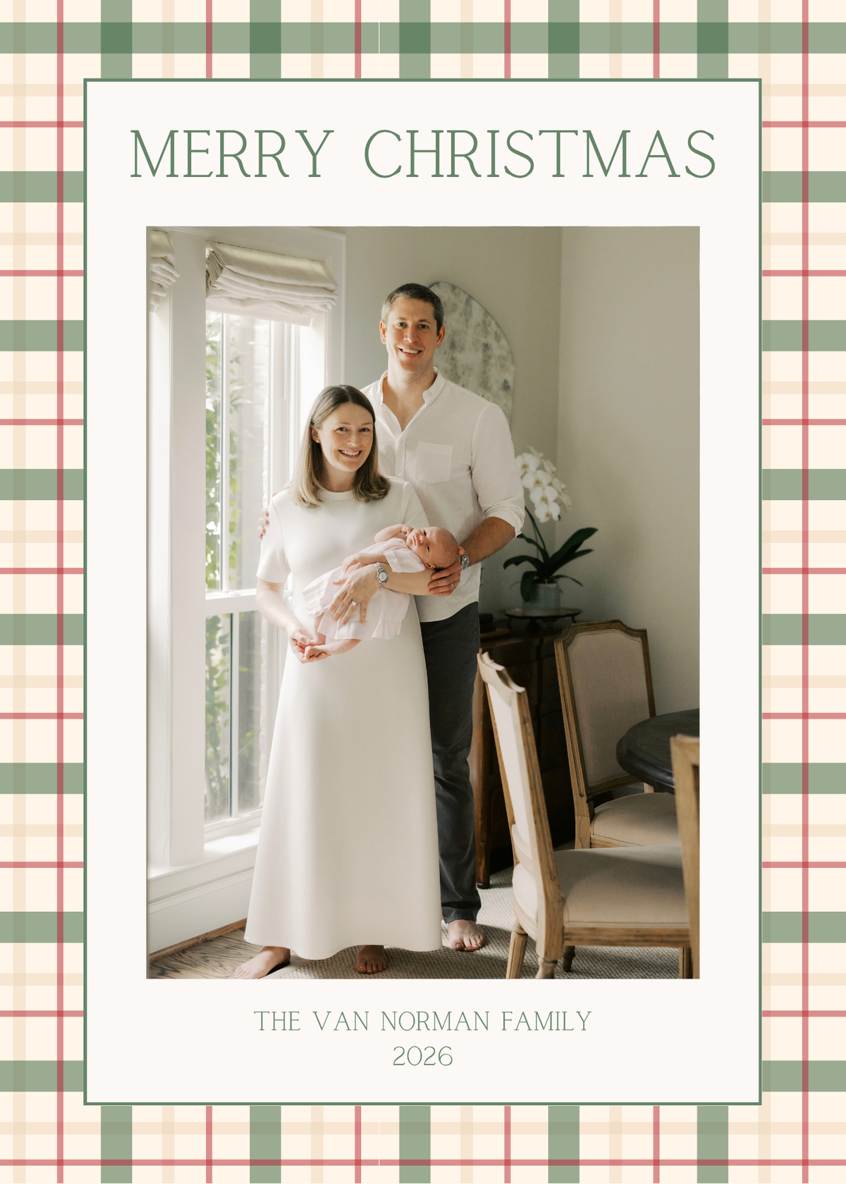 Classic Plaid Christmas Card