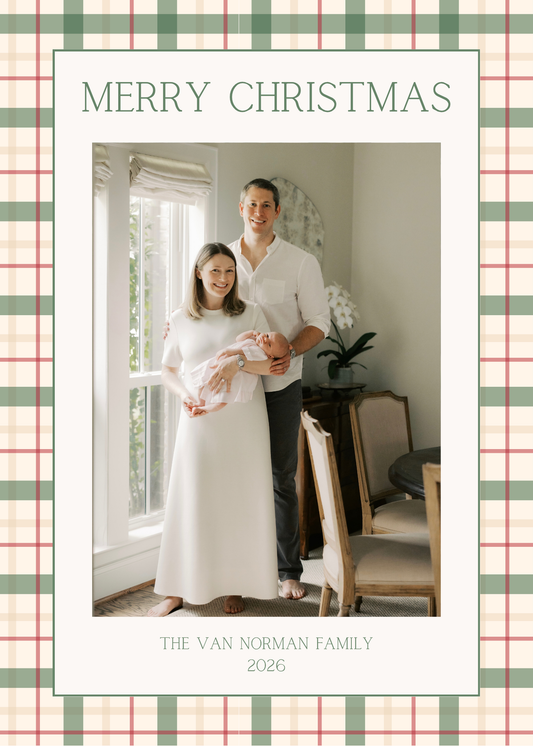 Classic Plaid Christmas Card