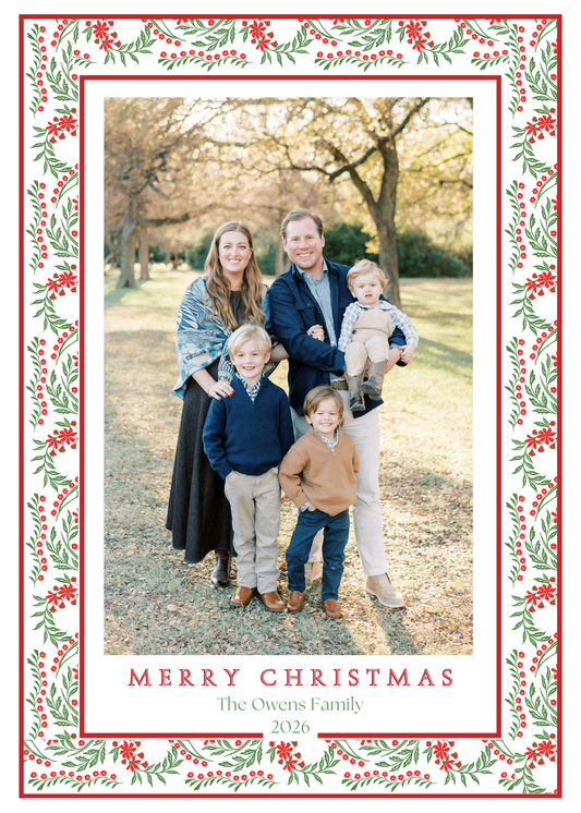 Classic Background Christmas Card