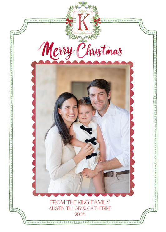Letter Border Christmas Card