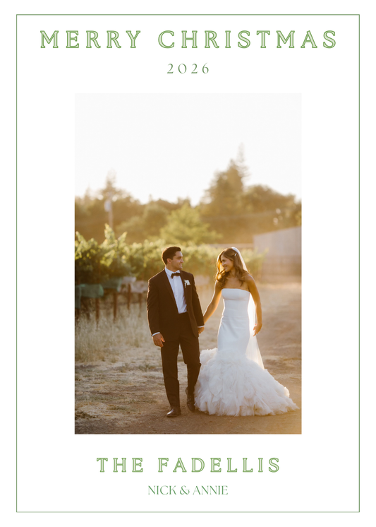 Classic Simple Border Christmas Card