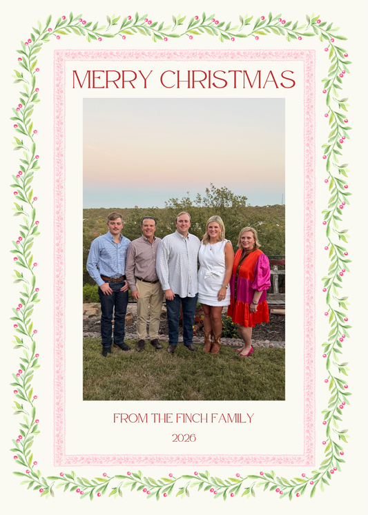 Classic Greenery Christmas Card