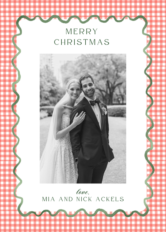 Red Plaid Christmas Card