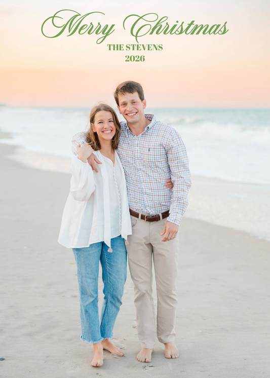 Classic Full Photo Christmas Card
