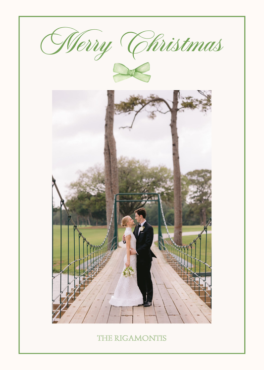 Classic Bow Christmas Card