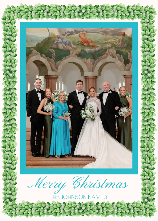 Ivy Border Christmas Card