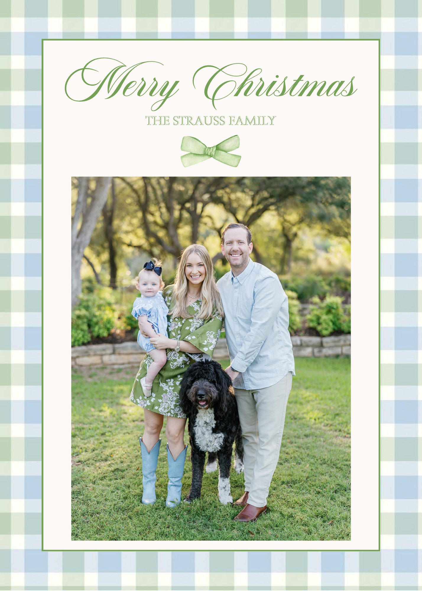 Green tone Christmas Cards