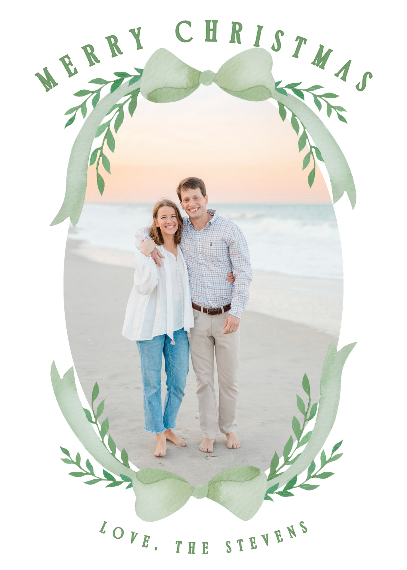 Green tone Christmas Cards