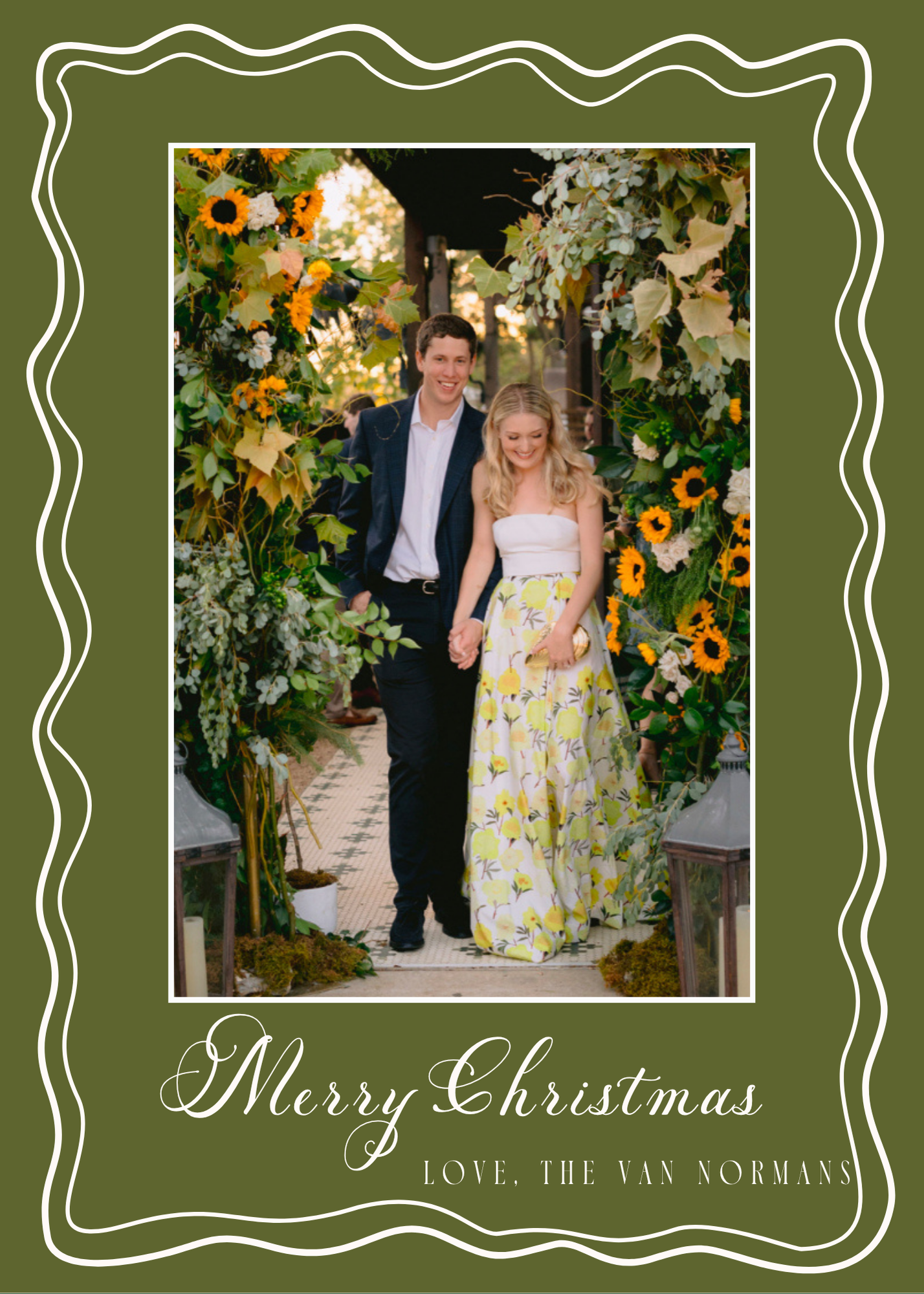 Green tone Christmas Cards