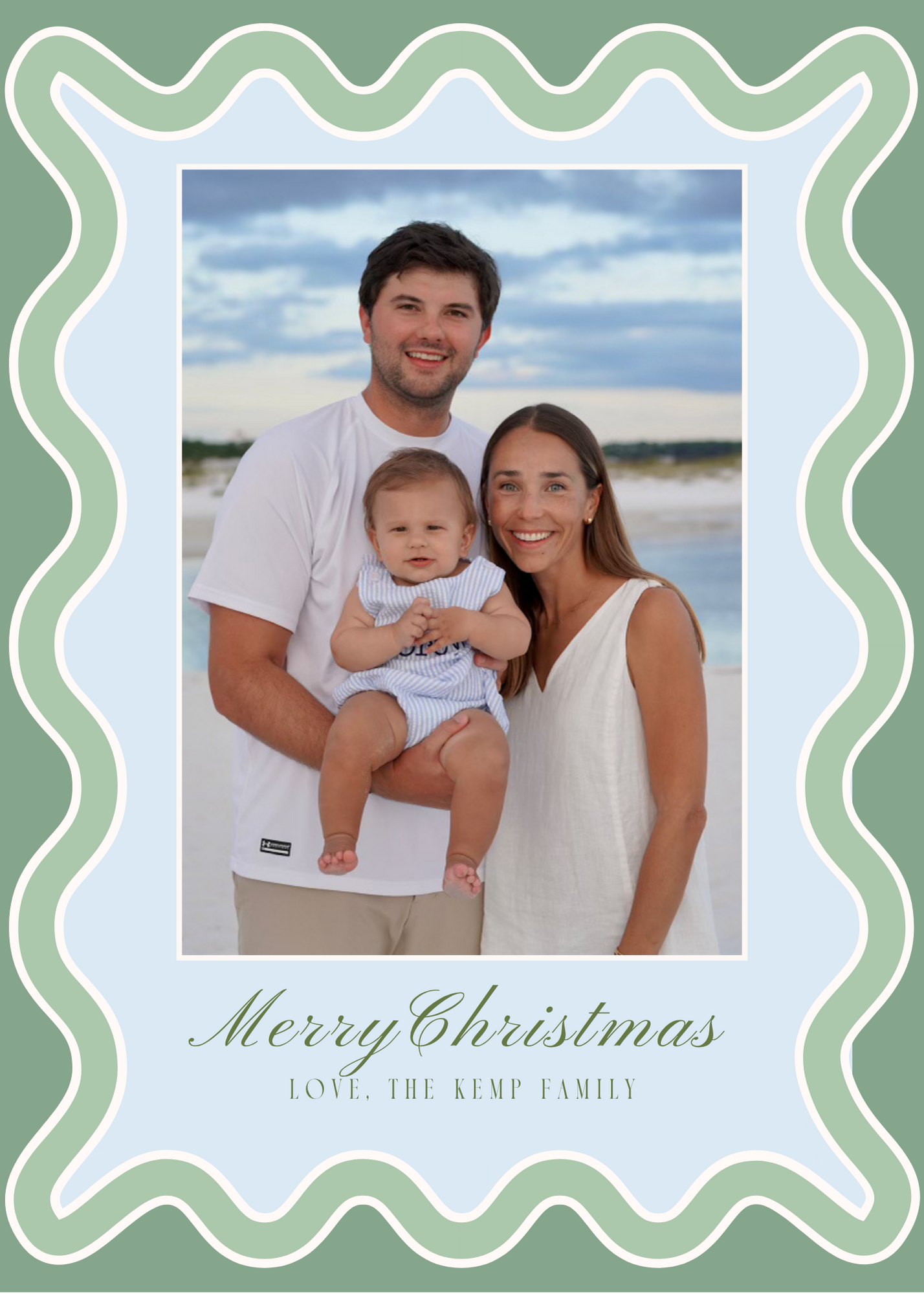 Green tone Christmas Cards