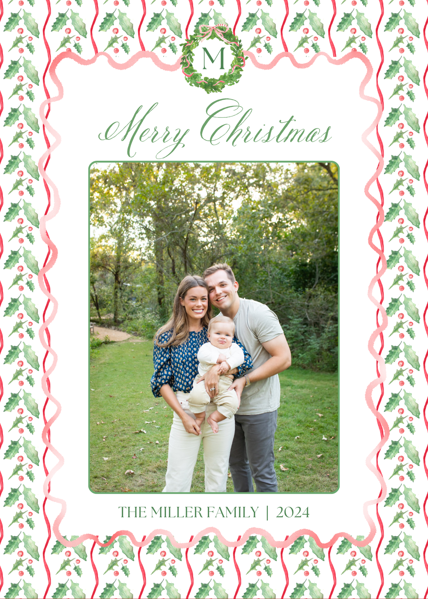 Classic Holiday Tone Christmas Cards