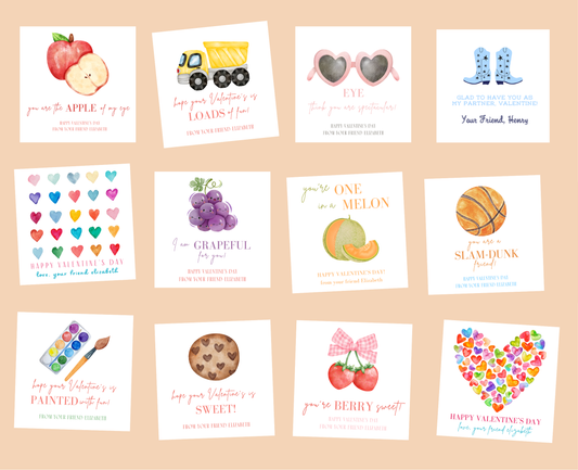 Valentine Tags- set of 6
